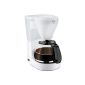 Melitta coffee filter machine 1010-01 wh Easy -Glaskanne -Tropfstopp -Schwenkfilter white (household goods)
