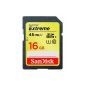 SanDisk Extreme SDHC Memory Card 16GB Class 10 UHS-I with a read speed of up to 45MB / s (016G-X46-SDSDX) (Personal Computers)