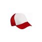 Trucker Mesh Cap in polyester in White - Red (Sports Apparel)