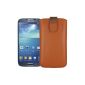 mumbi Genuine Leather Case Samsung Galaxy S4 Leather Case Case (tab with retreat function) Cognac (Accessories)