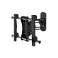 Hama 84007 TV wall mount Fullmotion, L, 58-107cm (23-42 inches), VESA 400x300, max.  36 kg fully articulated, black (Accessories)