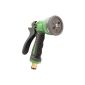 Sanifri 470010095 Garden hand shower made of light metal, plastic coated, solid design with brass quick coupling, 6-way adjustable (tool)