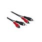 Hama audio cable 2 RCA plugs - 2 RCA plugs, 2.5m (accessory)