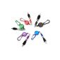 TinkSky Badge Reel 3 in 1 pen handy Belt Clip keychain carabiner - 5 pcs / set (blue + red + purple + green + black) (Toy)