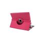 Continuous 360 ° Rotating Case Pu Leather Case for Apple iPad 2 / iPad 3 / iPad Smart Cover 4 (Intelligent sleep and Rose Red hull with support function (Electronics)