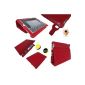 iGadgitz 'Portfolio Slimline' Red PU Leather Case Cover Skin for Apple iPad 2 With unsehre camera protection system and Smart Cover Sleep Function + Screen Protector (Electronics)