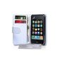 Yousave Accessories Cover PU Leather Case for Apple iPhone 3/3 g / 3GS, White (Accessories)