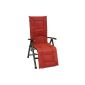 2 pieces greemotion Relax Edition '' Alcastyle '', chair pad, garden phlox, 160 x 47 x 4 cm, in terracotta