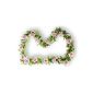 BASIL Rose garland pink flower garland with green twigs and gypsophila (Misc.)