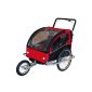 Convertible Bike Trailer Jogger 2 in 1 for children - 502-01 Red / Black (Miscellaneous)