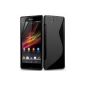 @ Mondpalast black Silicone Case Gel Cover shell + screen protection film for Sony xperia x 2 Z L36H Xperia z l36H (Electronics)