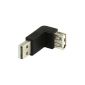 270 ° angle adapter USB 2.0 AA male / female black to connect a USB against a wall (Electronics)