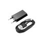 Kwmobile charging kit with power supply and data cable for Sony Xperia Z, Black (Wireless Phone Accessory)