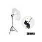 DynaSun Professional Photo Studio Kit with Barebulb + Slave Flash Lamp Socket + umbrella + Tripod + Bag (Electronics)