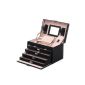 Songmics Jewelry Box 5 trays 4 drawer jewelry and cosmetics beauty Case JBC001