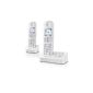 Philips D4052W / FR Cordless telephone 2 Duo combined with answering silent mode + White (Electronics)