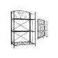 Stand shelf foldable powder coated steel tube with 3 shelves.