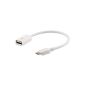 iProtect Premium USB On-The-Go - OTG - Adapter Cable / Data Cable for the Samsung Galaxy Note 3 - in white / white (Electronics)