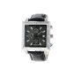 James Tyler Men's Wrist Watch, Quartz Chronograph, Square Brushed Stainless JT710-1 (clock)