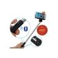 Mpow® iSnap Pro 2-in-1 Bluetooth selfie stick / telescopic handle telephon / selfie stick / monopod smartphone / monopod Telescopic / expandable Photo Self-portrait (20cm-97cm) with Adajustable phone holder and trigger remote / integrated Bluetooth wireless remote control trigger smartphone / cell phone iPhone 6, iPhone 5 6 More 5s 5c 4s 4, Samsung Galaxy S5 S4 S3, Note 10.1 8 3 2 Moto X, Droid 2, Google Nexus 4, 5, 7, 8 etc.  (Electronic devices)