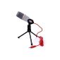 XCSOURCE® Pro 3.5mm Clip capacitor Sound Microphone Micro Studio Shot + Stand + Cable TH034 (Electronics)
