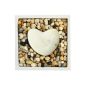Promobo -CANSIM Canvas Romantic Heart Pebble Ocean Zen White 28x28cm