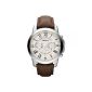 Fossil - FS4735 - Men Watch - Quartz Chronograph - Stopwatch - Brown Leather Strap (Watch)