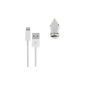 Cable USB charger car cigarette lighter adapter sync iPhone 5 iPad iPod (Electronics)