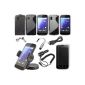 15 piece accessory kit Case Car Charger for Google Nexus 4 LG movie E960 BC137 (Wireless Phone Accessory)