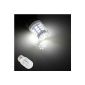 ECloud Shop 5W E27 60 LED SMD 3528 Bulb Lamp Spot Lamp Bulb AC 220V White Corn