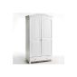 Wardrobe armoire wardrobe cottage style MOUNTAINS, 2 doors white