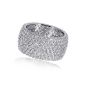 Vaquetas Ladies Ring Premium Glamour Shine 925 sterling silver cubic zirconia Pavee 287 Gr.  60PA R2899S60 (jewelry)