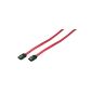 CS0001 LogiLink SATA Cable with latch male / male 0.50m Red (Accessory)