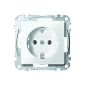 Merten safety socket plug-in terminals, System M, polar white glossy, MEG2301-0319 (tool)