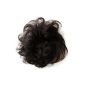 PRETTY SHOP 100% Human Hair Human Hair scrunchy hairpiece hairpiece hair thickening plait hairband hair accessories div. Colors (black brown # 2)