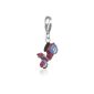 Rafaela Donata Charm Collection Ladies Charm Roller 925 sterling silver enamel pink / black / turquoise 60,600,240 (jewelry)