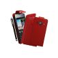 Huawei Ascend Y300 BAAS® Shell Case Red Leather Flip Case + 3x Screen Protector + Stylus For Capacitive Touch Screen (Electronics)