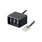Wentronic telephone adapter (RJ45 plug to TAE sockets NFN) black (accessories)