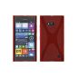 Silicone Case for Nokia Lumia 730 - X-Style red - Cover PhoneNatic ​​Cover + Protector (Electronics)