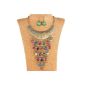 Acrylic Qiyun Main Round Pearl Inlay Copper Necklace Pendant Necklace Pendant Necklace Set Declaration (Jewelry)