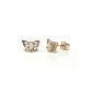 Ear Studs Gold 9ct 375/1000, Butterflies Watermark, crimped to Opals (Jewelry)