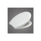 WOLTU WS2542 Premium toilet seat with soft, soft-close hinge, Stainless toggle bolts, anti-bacterial, White