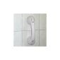 Grab handle with suction cups, Bathroom, White, 30 cm