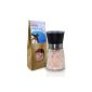 123Salz - Spice mill / salt mill with ceramic grinder as a set, filled with Himalayan salt and supply pack a 200 gr (Misc.)