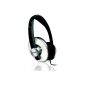 Philips SHP 5401 Premium HiFi Headphones (2m-sided OFC cable, bass beat, Ergonomic & rotatable earcups) silver-black (Electronics)