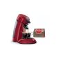 Philips Senseo HD7817 / 99 Original Kaffeepadmaschine, 1450 W, 1 or 2 cups, red (household goods)