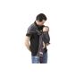 Small Scarf Without Node - Anthracite, Brown Glossy (reversible) - JPMBB - Baby Carrier Sling (Baby Care)