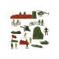 -Safe 30 pieces Little Soldier Military Base Child with Toy Vehicle