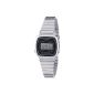 Casio - Vintage - LA670WEA-1EF - Ladies Watch - Quartz Digital - Black Dial - Silver Bracelet (Watch)
