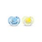 Philips Avent SCF176 / 18 soother for the night, 0-6 Months, 2 Pack (Baby Product)